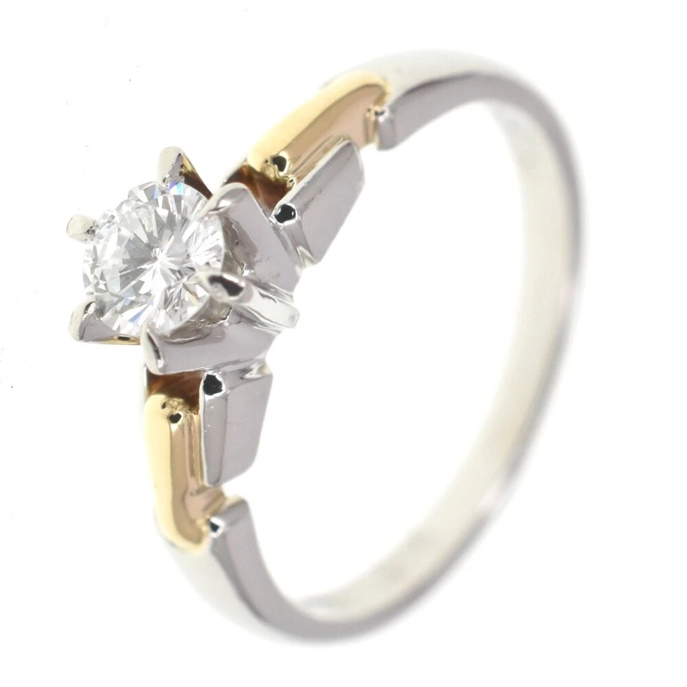 Bague Dior diamant taille 48/JP8 Pt950/K18YG bijoux femme S#137852