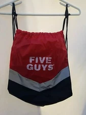 Five Guys Nylon Drawstring Shoulder Bag Backpack