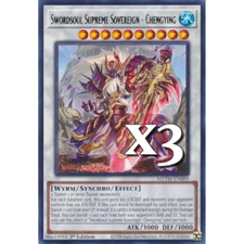 3X Swordsoul Supreme Sovereign - Chengying MZTM-EN089 Rare NM 1st Ed YUGIOH
