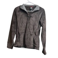 The North Face Women's Brown Quarter Zip Fleece Sherpa Pullover Jacket Small