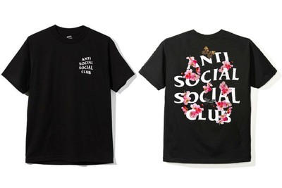 anti social social club flower tee