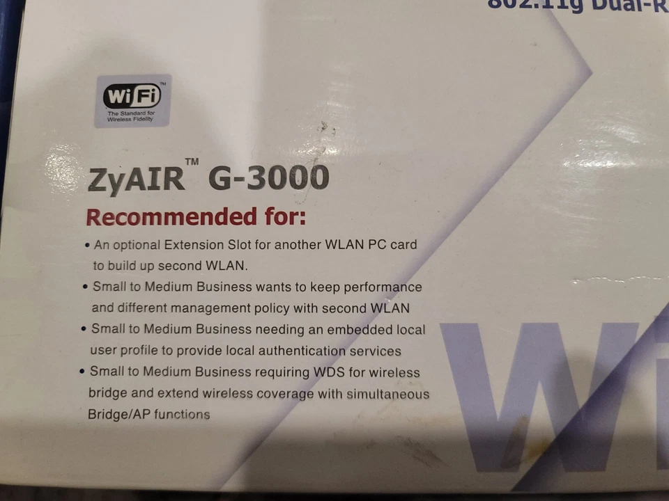 ZyXEL ZyAir G-3000 802.11g Dual-RF Business Access Point/Bridge/Repeater - WAP - Image 2 of 4