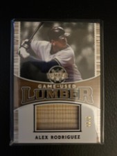 2024 Leaf Lumber Baseball Alex Rodriguez Game Used Lumber Bat 3/35         #5535