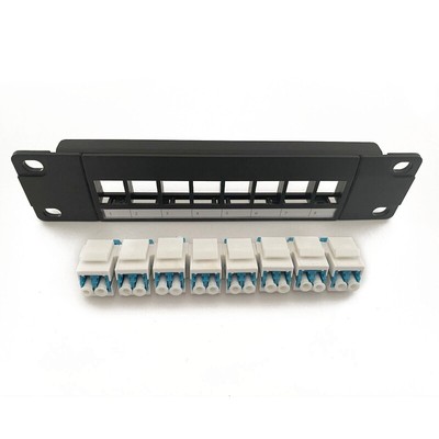 8 Port Wallmount Patch Panel 10G Support 1U Network Patch Panel UTP 19-Inch