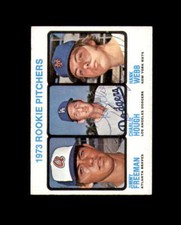 Charlie Hough Signed Authentic 1973 Topps Rookie Los Angeles Dodgers Autograph