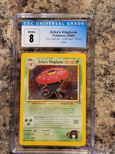 Erika's Vileplume (Unlimited) graded CGC 8 for sale on eBay