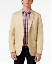  199 Tommy Hilfiger Men's Carolina Cotton Sport Coat, Beige, Size 40R