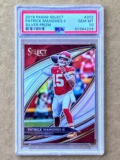 2019 SELECT Silver Prizm PATRICK MaHOMES #202 PSA 10, SB LIV,  LVII, & LVIII MVP