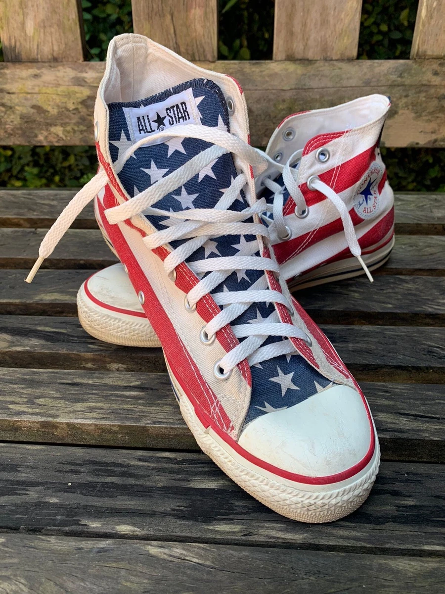 jug Illusion bogstaveligt talt all star converse original old school vintage made in USA 70&#039;s  American Flag | eBay