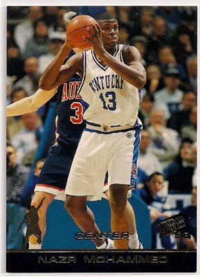 1998 NAZR MOHAMMED PRESS PASS #2 ROOKIE KENTUCKY WILDCATS CHAMPION ...