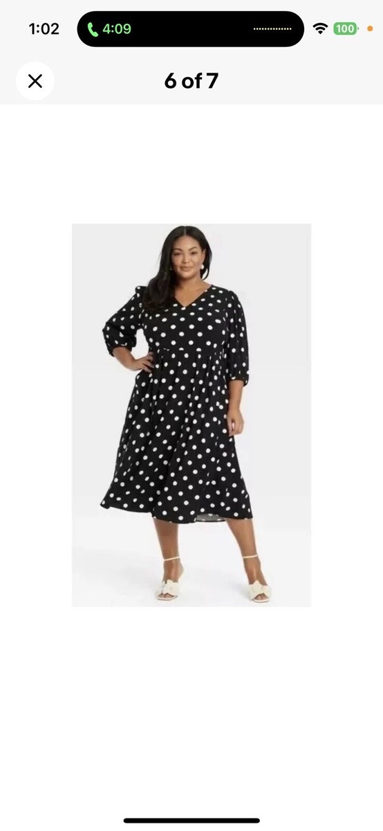 chinese dress ladies Cream Polka Dot Midi Dress