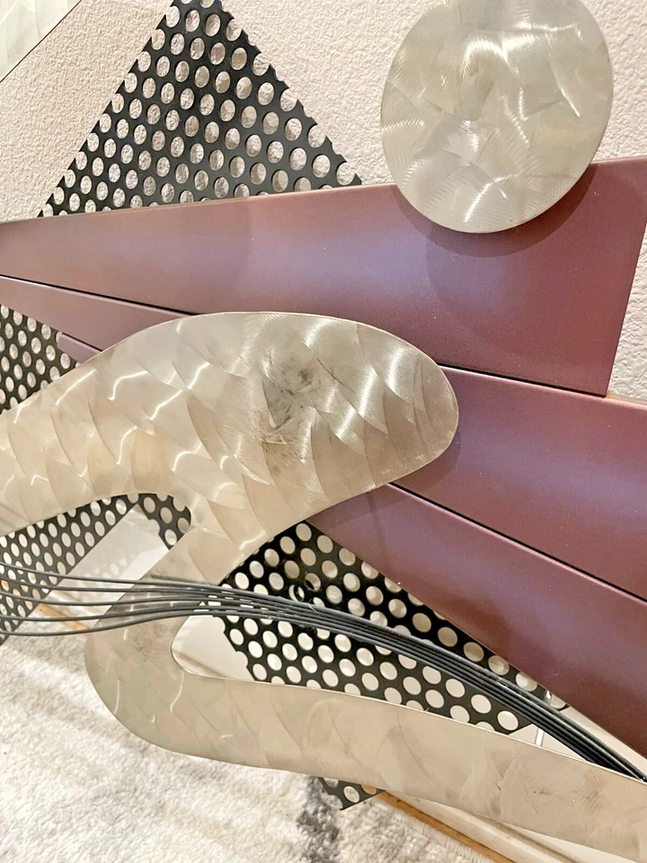 1998 Curtis Jere signed music metal wall sculpture - Image 3 of 4