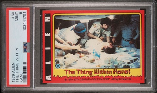 1979 Topps Alien - 60 The Thing Within Kane! - PSA 9 MINT - Picture 3 of 4