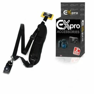 Ex-Pro® BLACK Soft Padded Quick Sling Rapid Camera Shoulder Strap for Canon - Image 1 of 4