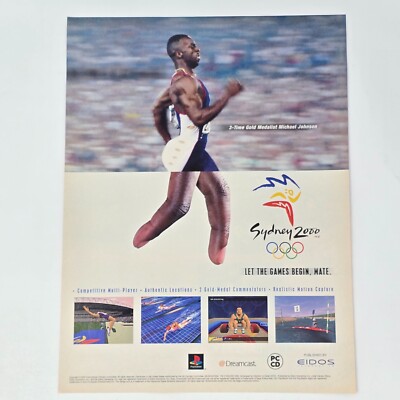 Sydney 2000 Olympic Games Sony PS1 Sega Dreamcast PC Print Ad/Poster Promo Art