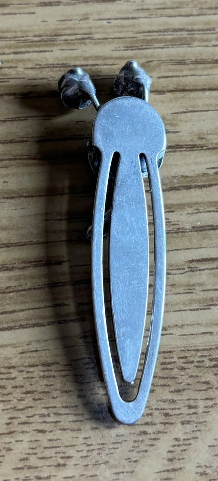 Segnalibro Fiori In Argento 800, Vintage Con Punzone AR - Immagine 2 di 2