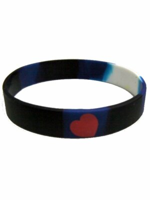 Leather Pride Bracelet Silicone Gay CSD LGBT Elastic Wristband