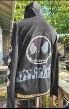 Vintage Disney Nightmare Before Christmas Motorcycle Zippered Sweatshirt Jacket