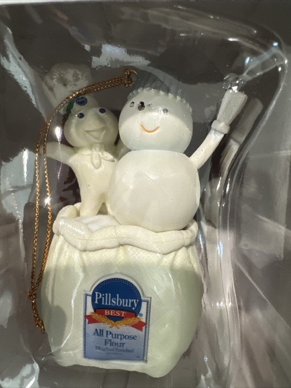 Pillsbury Doughboy Snowman CHRISTMAS ORNAMENT POPPIN' FRESH Matrix Vintage