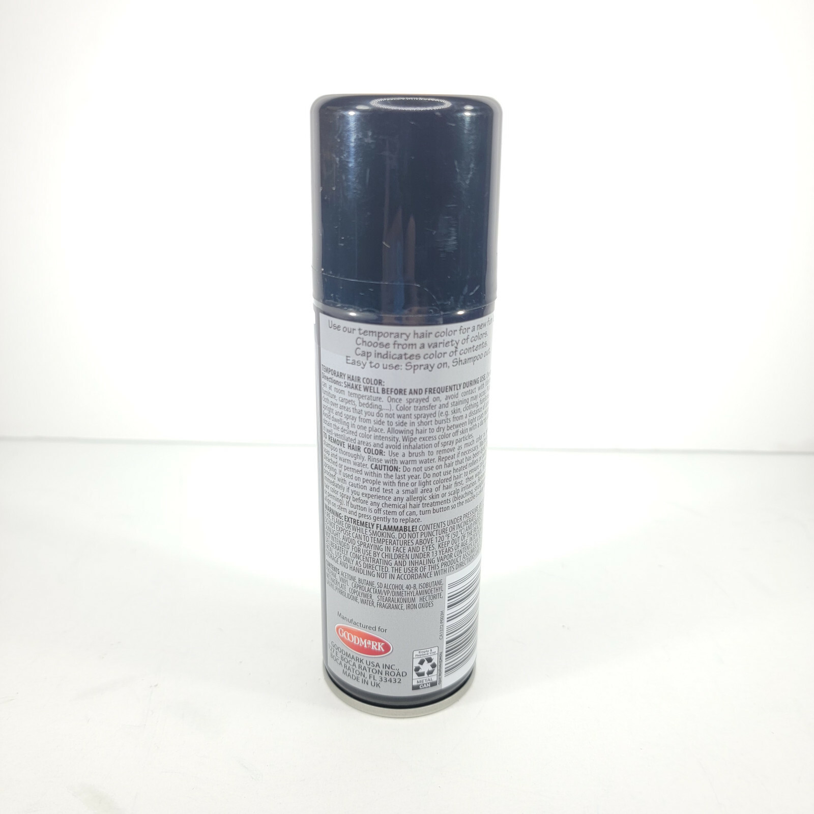 Goodmark Hair Color Spray In Shampoo Out 3 oz Holiday Costume White Black Grey