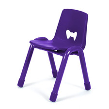 5 x Valencia Chairs Purple Metal Frame 380mm Height School Classroom 8-11 years