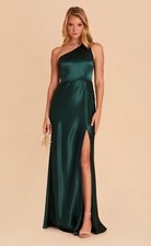 BIRDY GREY Women  s KIRA SHINY SATIN DRESS Emerald Size M New