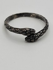 Vintage Sterling Silver Snake Petite Band Ring Size 8