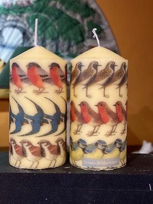 EMMA BRIDGEWATER VÖGEL DESIGN HANDDEKOR ANANAS CRUSH DUFT STUMPENKERZEN X2