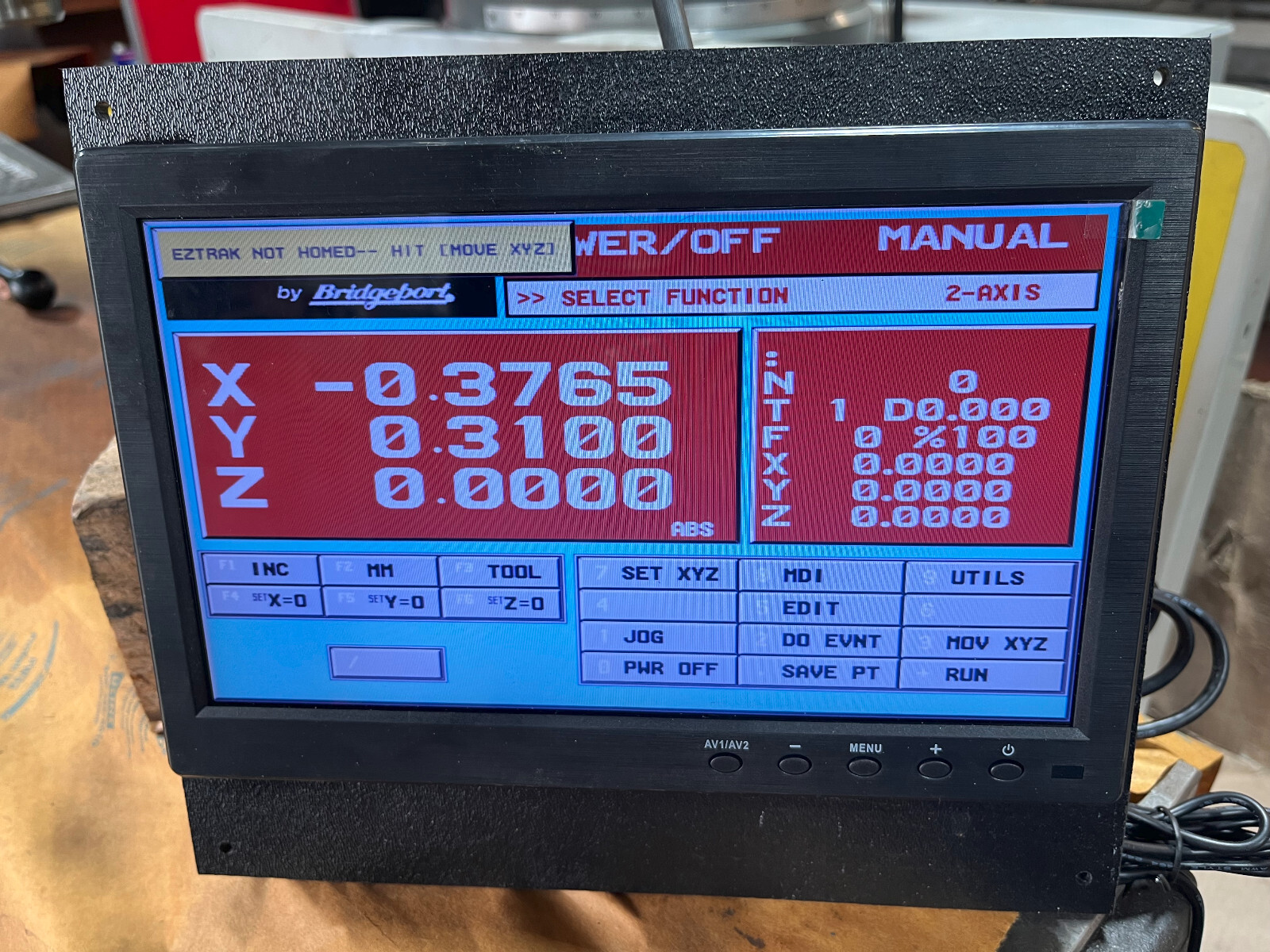 BRIDGEPORT EZ-TRAK LCD MONITOR REPLACEMENT 12591109