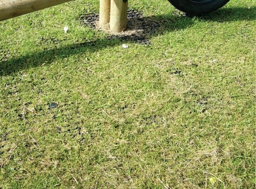 Alfombra de césped de goma de alta resistencia piso de seguridad al aire libre para niños patio de recreo x 6 - Imagen 4 de 9