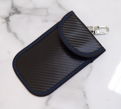 Security 14cm Faraday Car Key Signal Block RFID Anti-Theft Pouch Bag Wallet - Picture 4 of 5