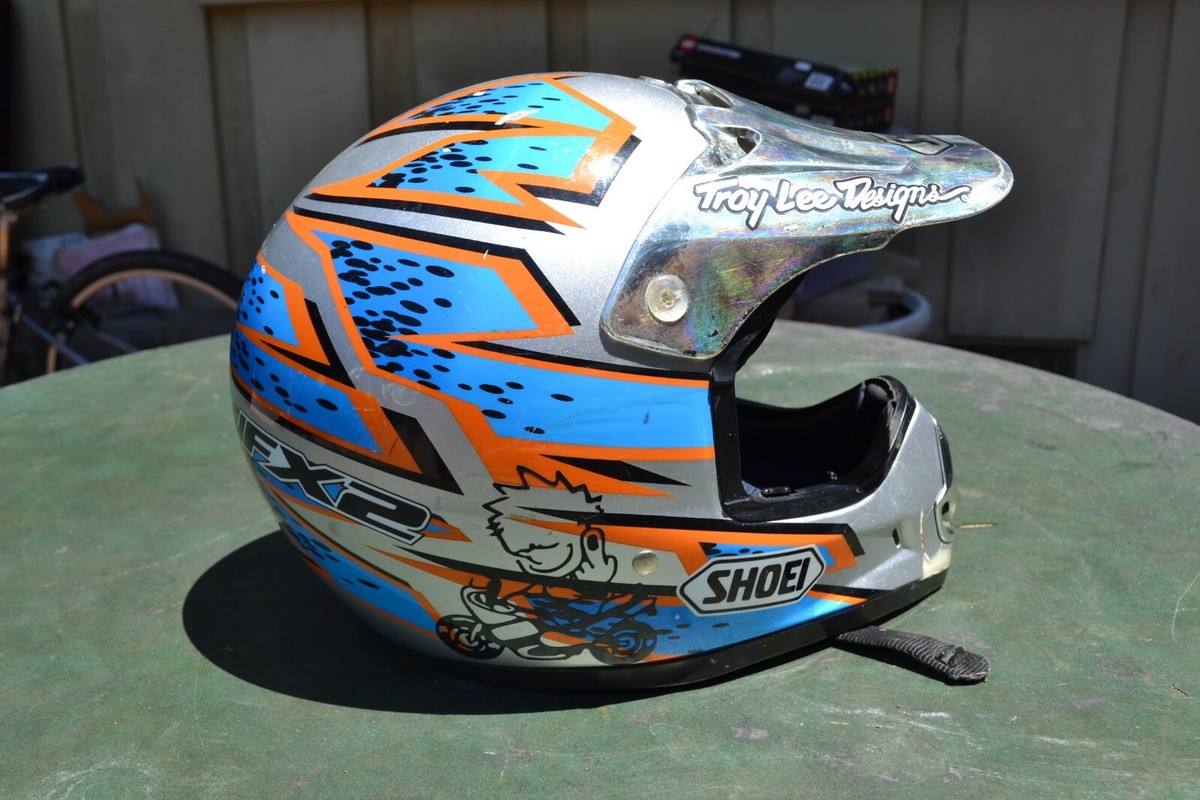 VINTAGE SHOEI VF-X2 MOTOCROSS HELMET Size L TROY LEE DESIGNS VINTAGE SHOEI VF-X2 MOTOCROSS HELMET Size L TROY LEE DESIGNS