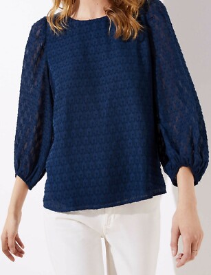 Haut Ann Taylor Petite Small - Rayures Bleu Marine Et Blanc - Neuf Avec étiquettes