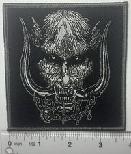 Motorhead Venom Band Snaggletooth Warpig Grey Border Woven Patch