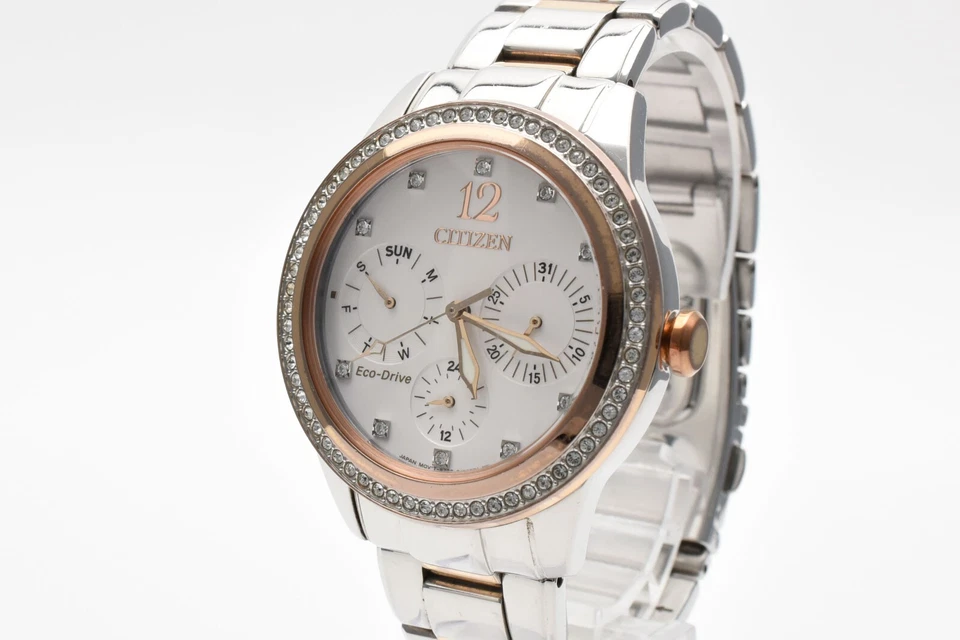 [Casi COMO NUEVO] Citizen Eco-Drive FD2016-51A damas cristales de Swarovski esfera múltiple Foto 2 de 4