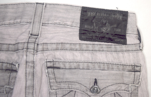 Pantalones de mezclilla True Religion Section Ricky para hombre talla 30 negros envejecidos - Imagen 4 de 7