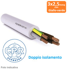 CAVO FG16OR16 EX FG7 3X2,5 MMQ GRIGIO DOPPIA GUAINA PER ESTERNO €/MT 3G2,5