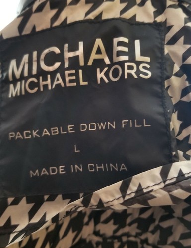 Michael by Michael Kors Drawstring-Waist Padded Jacket, Navy, Women's Size Large - Picture 7 of 8