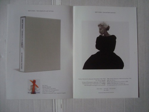 MARILYN MONROE rare Schirmer Mosel promo magazine Bert Stern - Picture 3 of 3