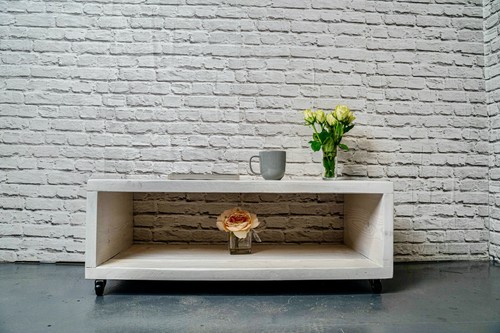Industrial Reclaimed Scaffold Board Coffee Table Modern Rustic - ANA - Picture 7 of 7