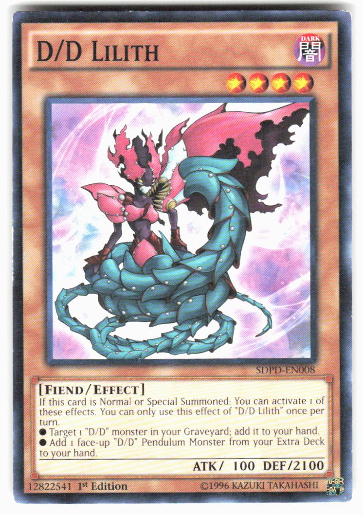 D/D Lilith Common Structure Deck: Pendulum Domination SDPD-EN008 NM