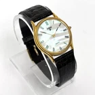 Vintage 1995 Pulsar by Seiko Quartz 32mm Mother of Pearl Dial Roman Numeral Runs