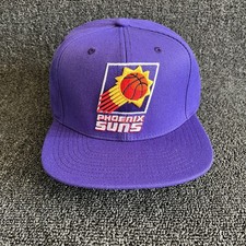 Mitchell & Ness NBA Phoenix Suns Fitted Flat Brim Purple Green Baseball Cap