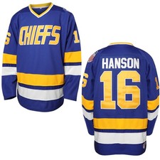 Hanson Brothers Hockey Jersey 16 Charlestown Chiefs 17 Jeff Slap Shot 18 Movi...
