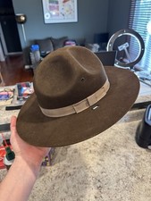 Vintage Stratton Self Forming Drill Sergeant Instructor Wool Felt Hat 7 USA