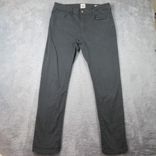 Flint and Tinder Pants Mens 34x32 Dark Gray Chino Slim Fit Casual Made in USA