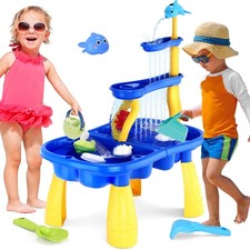 Sand Water Play Table for Toddlers Outdoor Sensory Play Set 37 PCS Accessories