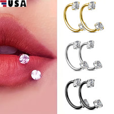 6Pcs Men Women Small Stainless Steel Hoop Earrings Cartilage Nose Ring Piercing