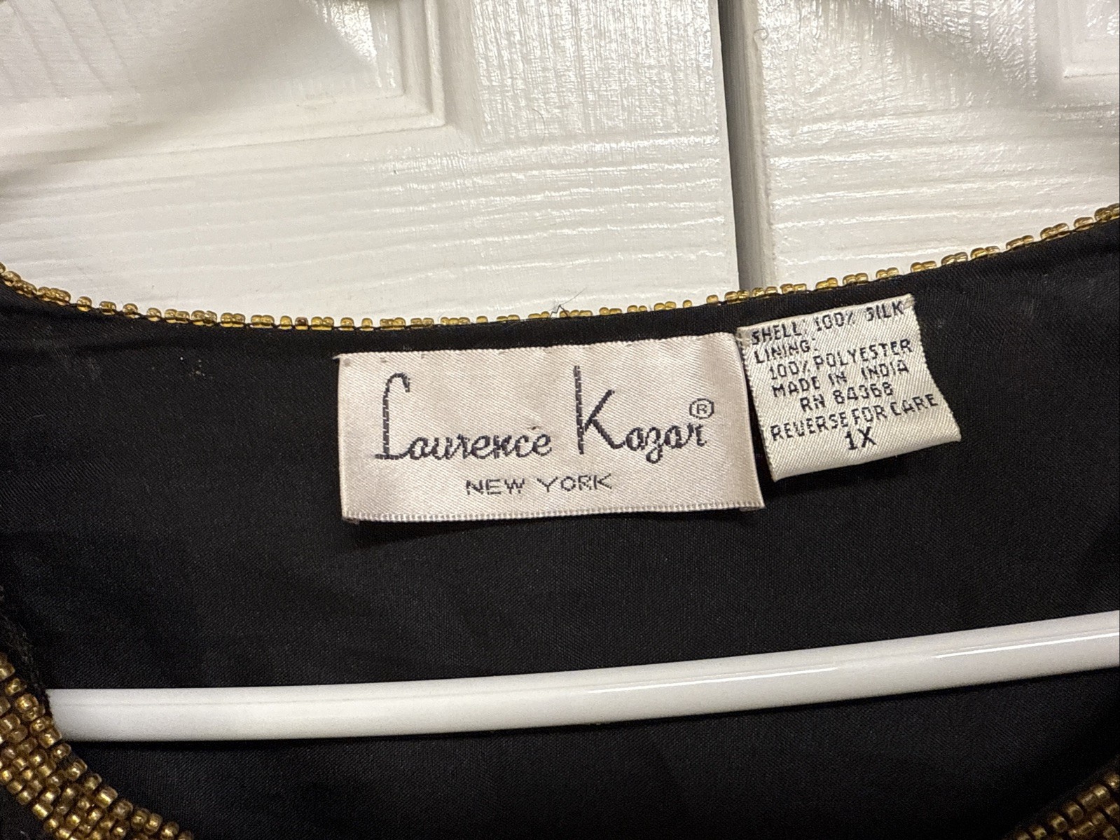 Lawrence Kazar ~ Women's Silk Beaded Sequined Jacket  ~ 1X~ Multicolor ~ Vintage