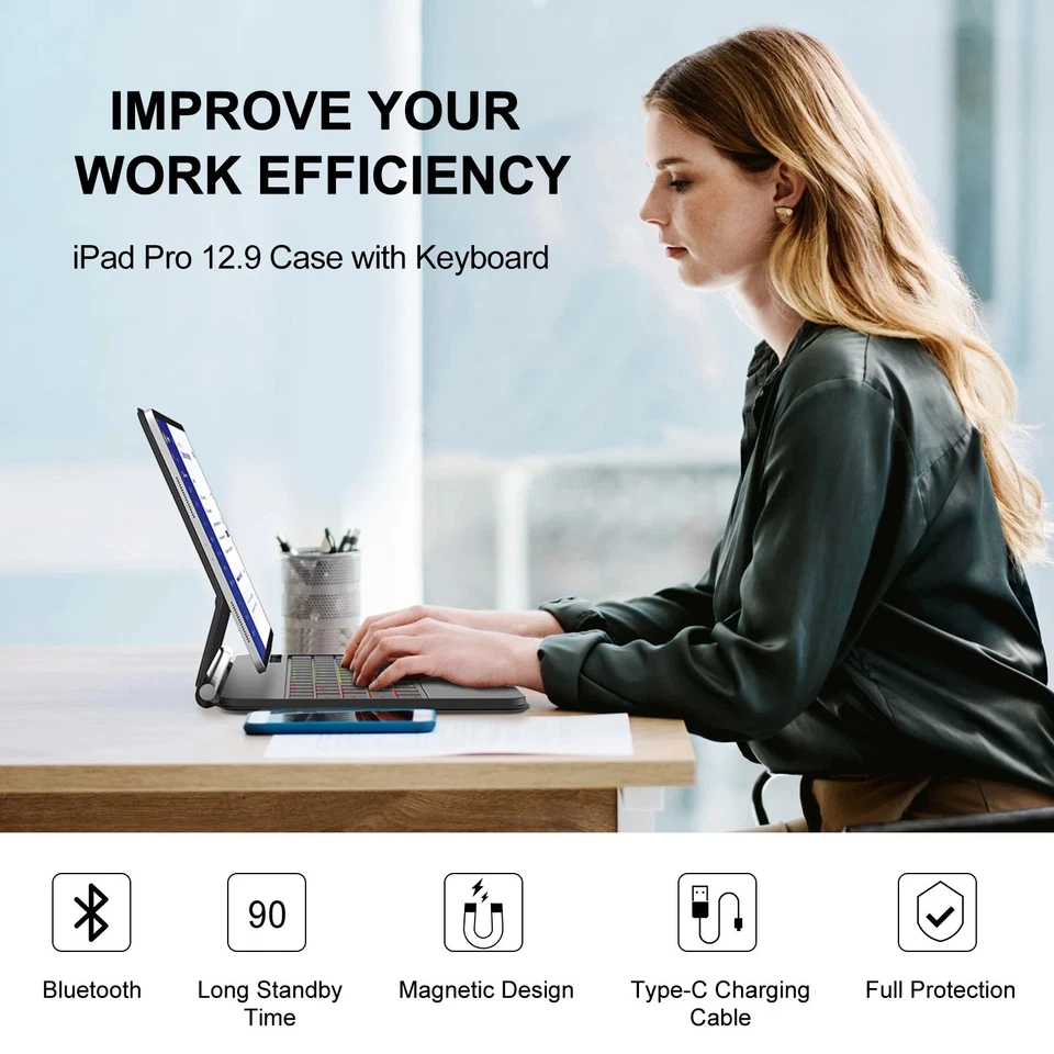 Magic Keyboard For iPad Air 13" M3 2025 / M2 2024/iPad Pro 12.9" 3rd/4th/5th/6th - Image 4 of 4